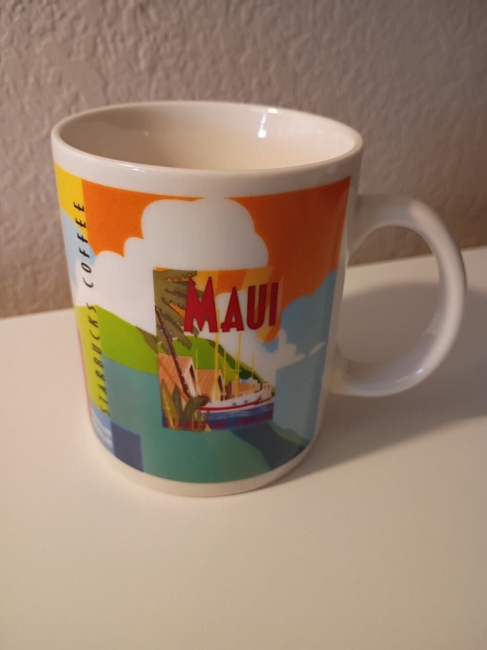 Starbucks Maui Postage Stamp Series Coffee Tea Cup Mug Hawaii 2001 Vintage